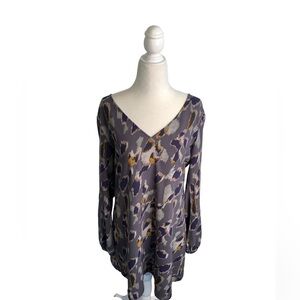 Leith Cut Out Feathers Long Sleeve Mini Dress sz M